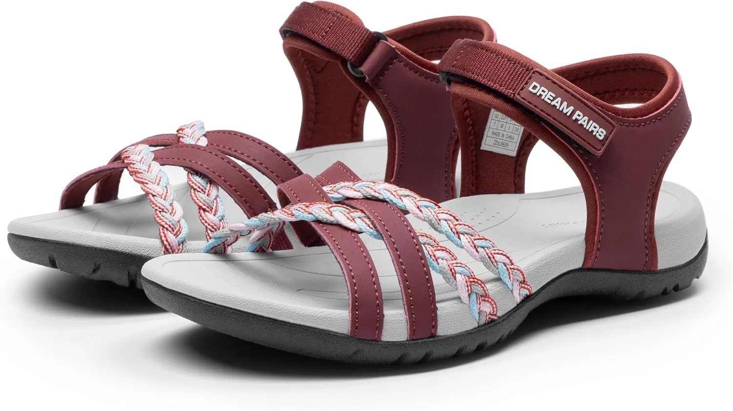 DREAM PAIRS Womens Sandals Light Weight Hiking Sandals for Women Comfortable Athletic Quick-Drying Walking Hiking Water Sandals