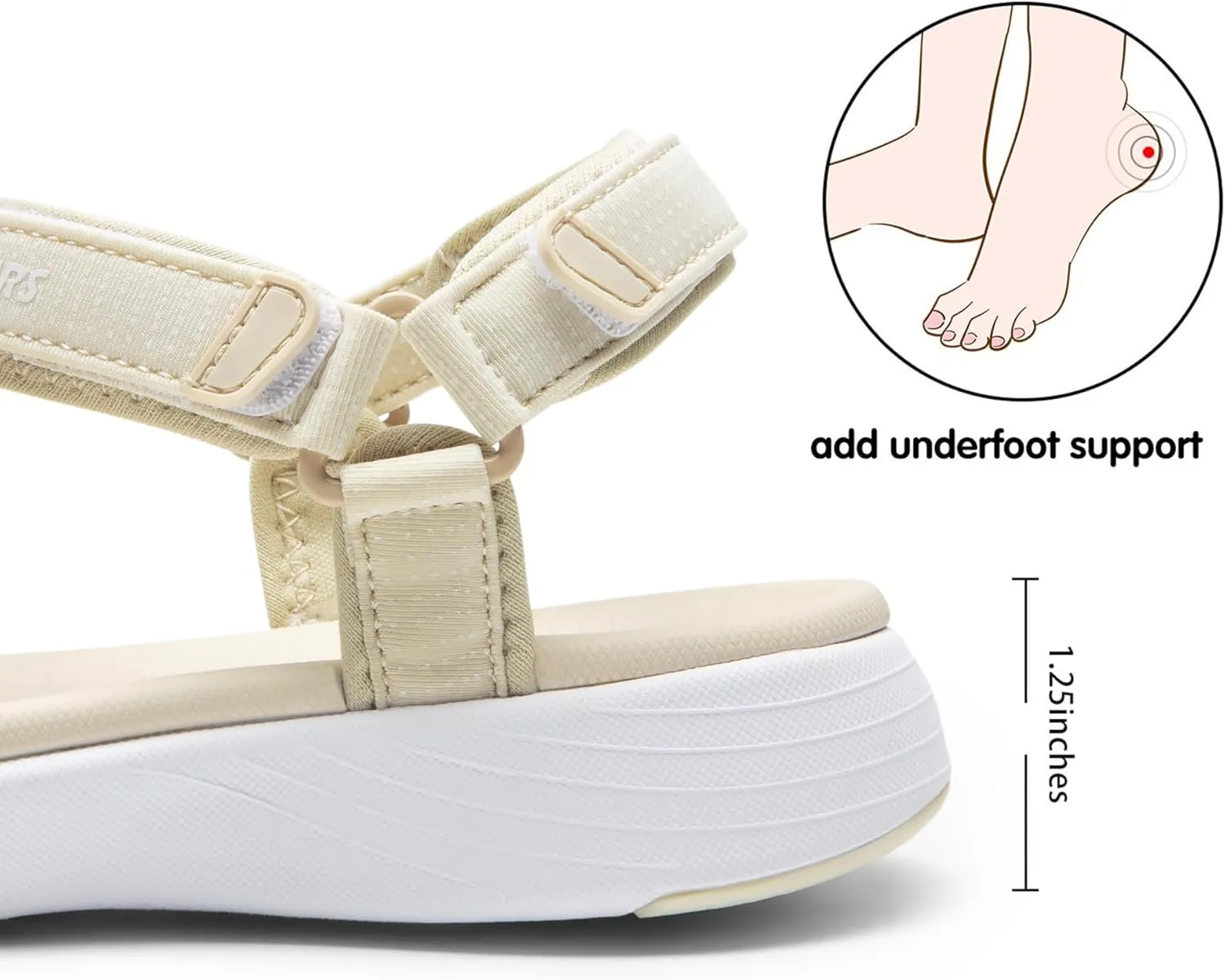 DREAM PAIRS Women's Sport Athletic Sandals Outdoor Hiking Sandals