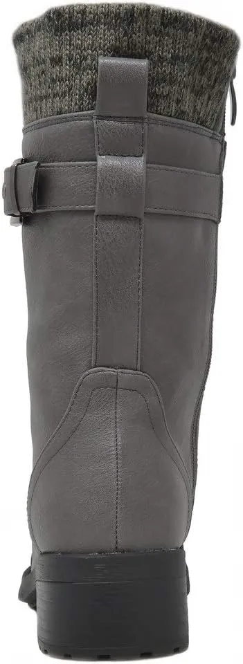 DREAM PAIRS Women's Winter Lace up Mid Calf Combat Riding Military Boots