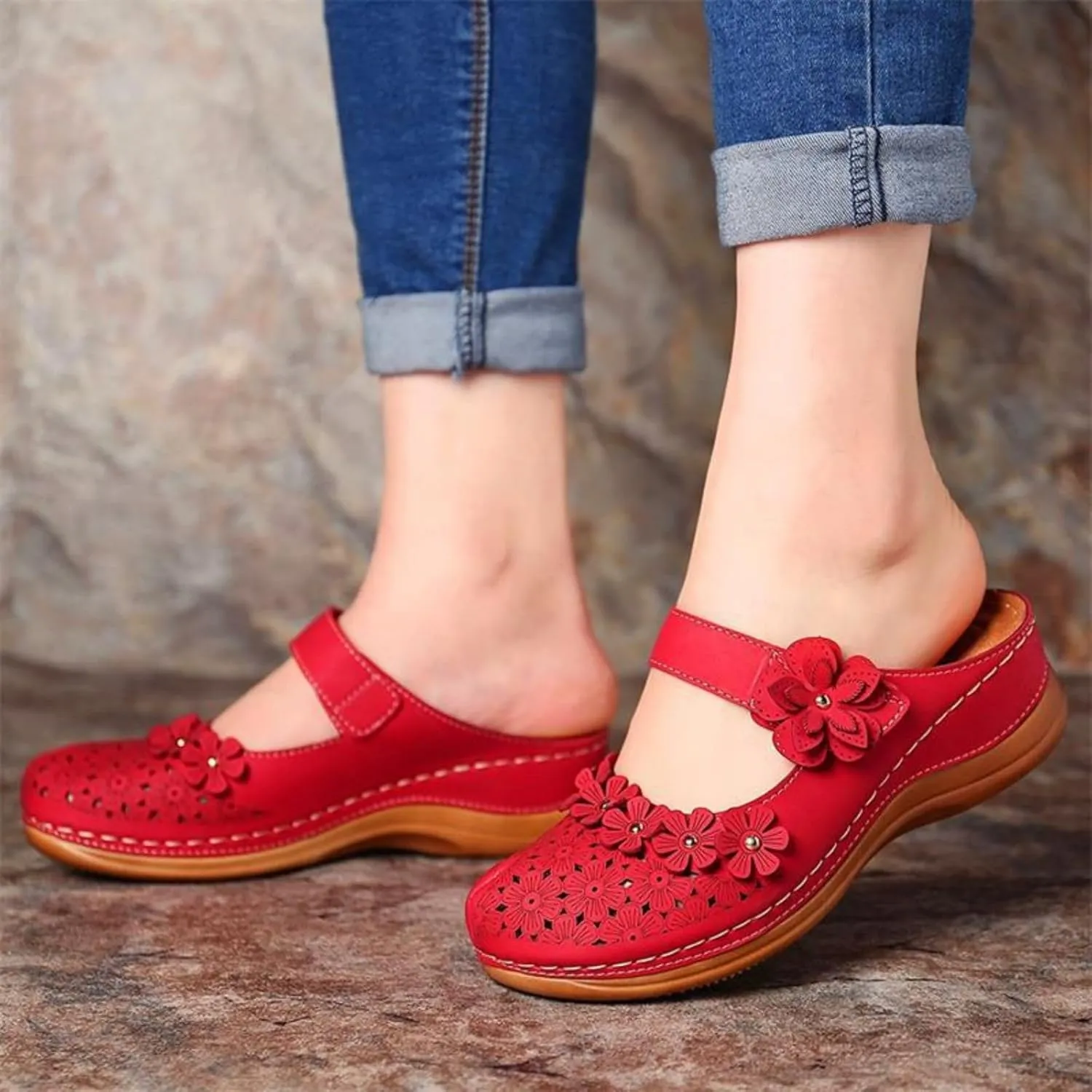 Dressy Summer Sandals for Women 2025 Closed Toe Wedge Sandals Casual Walking Shoes Hollow Out Breathable Cooling Comfort Wear Shoes Office Work Sandal Lightweight Platform Sandal for Vacation Beach