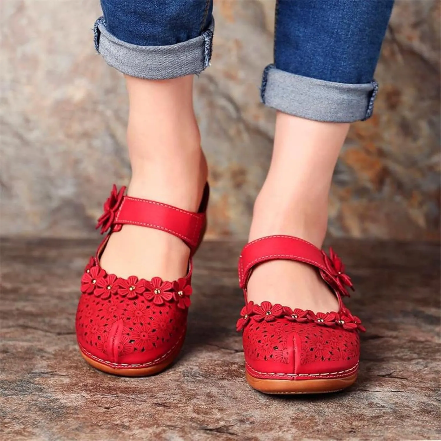 Dressy Summer Sandals for Women 2025 Closed Toe Wedge Sandals Casual Walking Shoes Hollow Out Breathable Cooling Comfort Wear Shoes Office Work Sandal Lightweight Platform Sandal for Vacation Beach