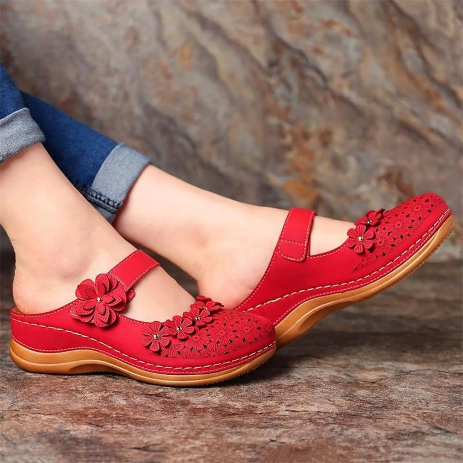 Dressy Summer Sandals for Women 2025 Closed Toe Wedge Sandals Casual Walking Shoes Hollow Out Breathable Cooling Comfort Wear Shoes Office Work Sandal Lightweight Platform Sandal for Vacation Beach