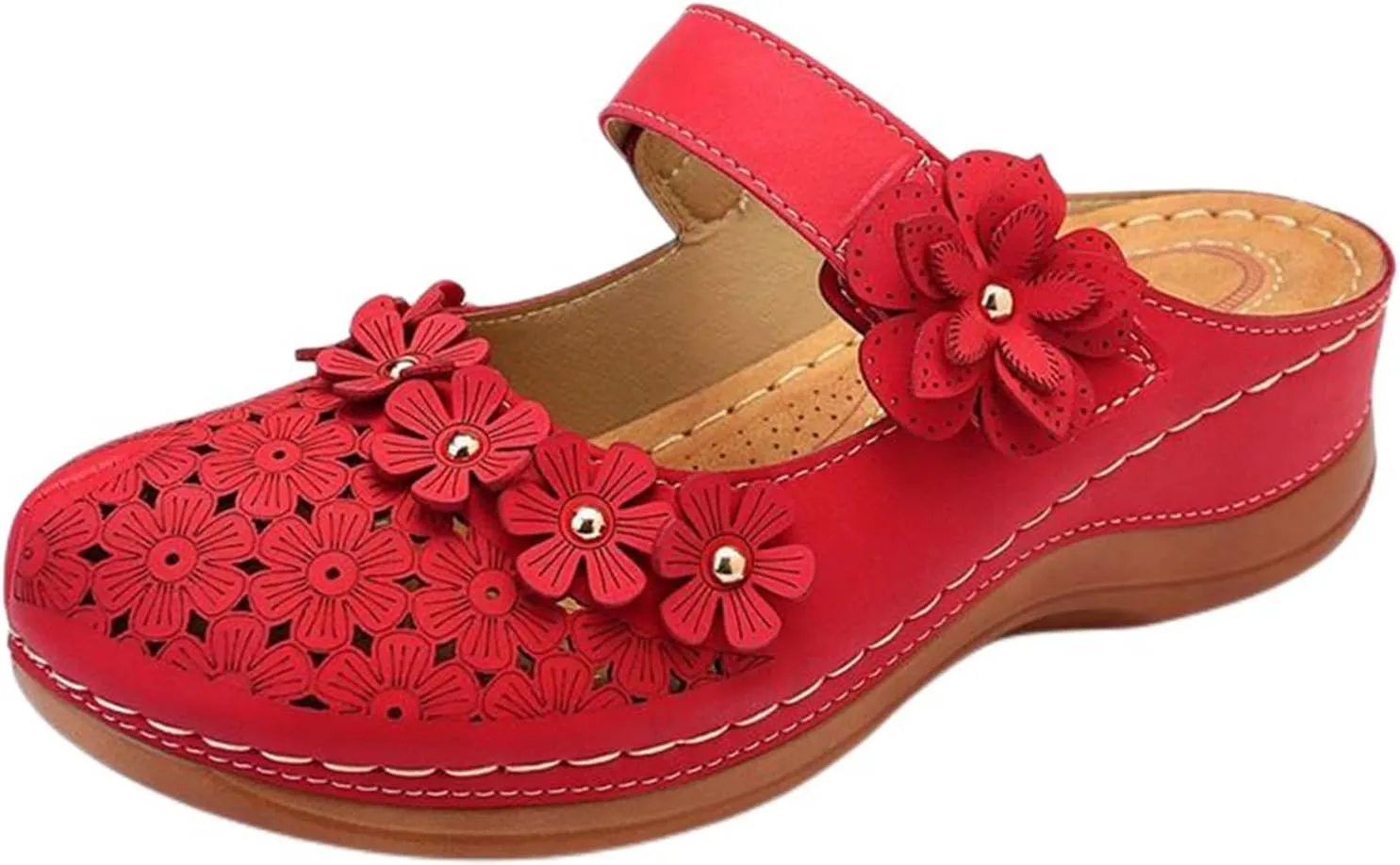 Dressy Summer Sandals for Women 2025 Closed Toe Wedge Sandals Casual Walking Shoes Hollow Out Breathable Cooling Comfort Wear Shoes Office Work Sandal Lightweight Platform Sandal for Vacation Beach