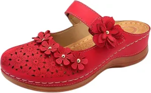 Dressy Summer Sandals for Women 2025 Closed Toe Wedge Sandals Casual Walking Shoes Hollow Out Breathable Cooling Comfort Wear Shoes Office Work Sandal Lightweight Platform Sandal for Vacation Beach