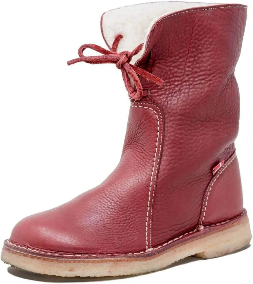 Duckfeet Arhus Unisex Wool-Lined Pebbled Leather Boot -