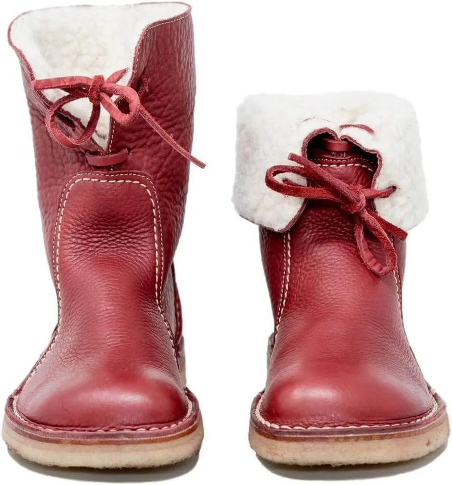 Duckfeet Arhus Unisex Wool-Lined Pebbled Leather Boot -