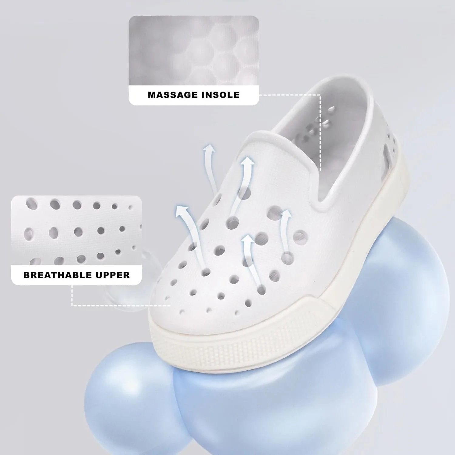 Eagsouni Kids Water Shoes Toddler Girls Boys Slip-On Sneakers Lightweight Breathable Sandals for Outdoor Indoor