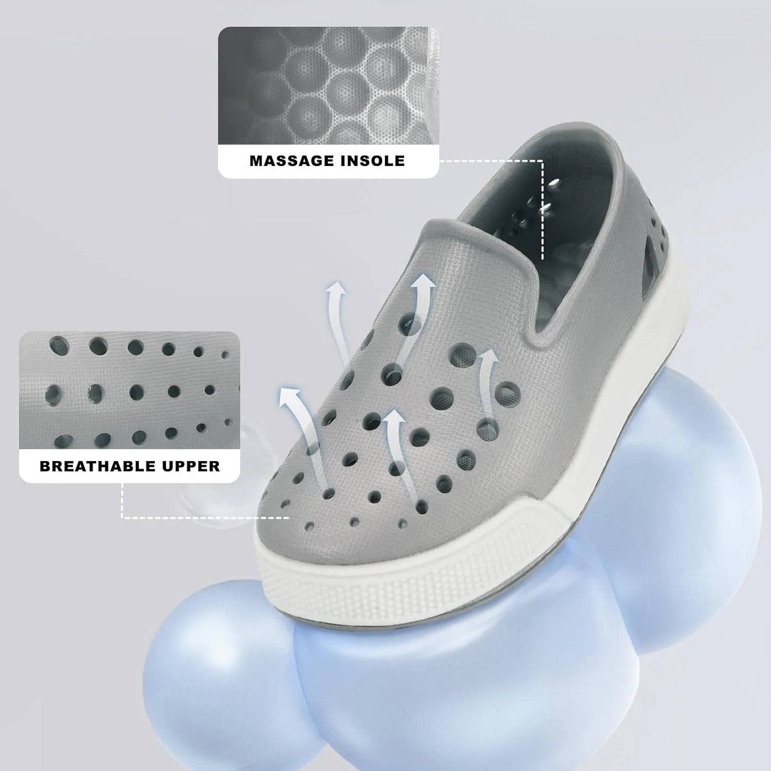 Eagsouni Kids Water Shoes Toddler Girls Boys Slip-On Sneakers Lightweight Breathable Sandals for Outdoor Indoor