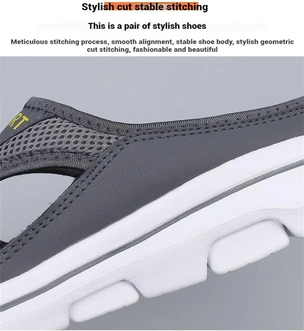 Elsvia Orthopedic Shoes for Men,Comfort Breathable Support Sports Sandals,Platform Mesh Walking Slip on Shoes Unisex
