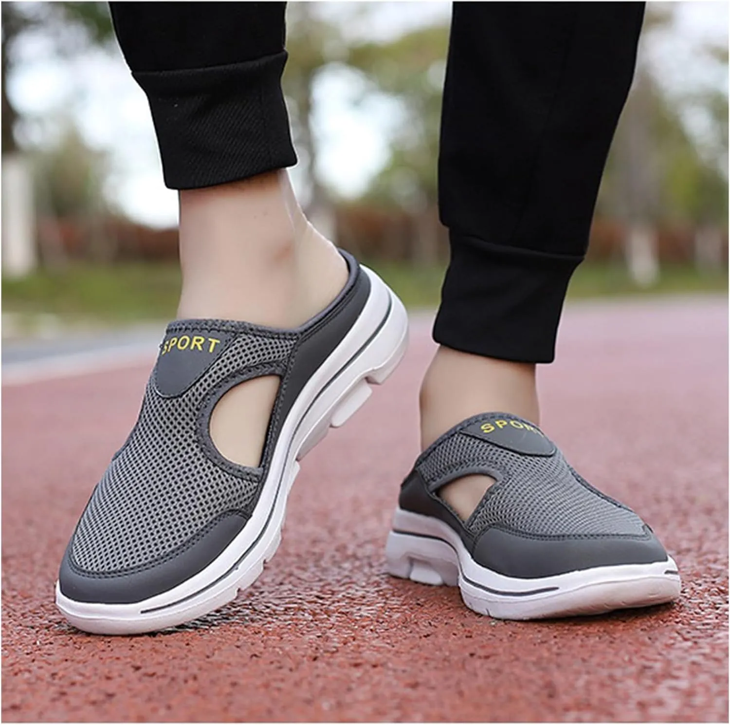 Elsvia Orthopedic Shoes for Men,Comfort Breathable Support Sports Sandals,Platform Mesh Walking Slip on Shoes Unisex