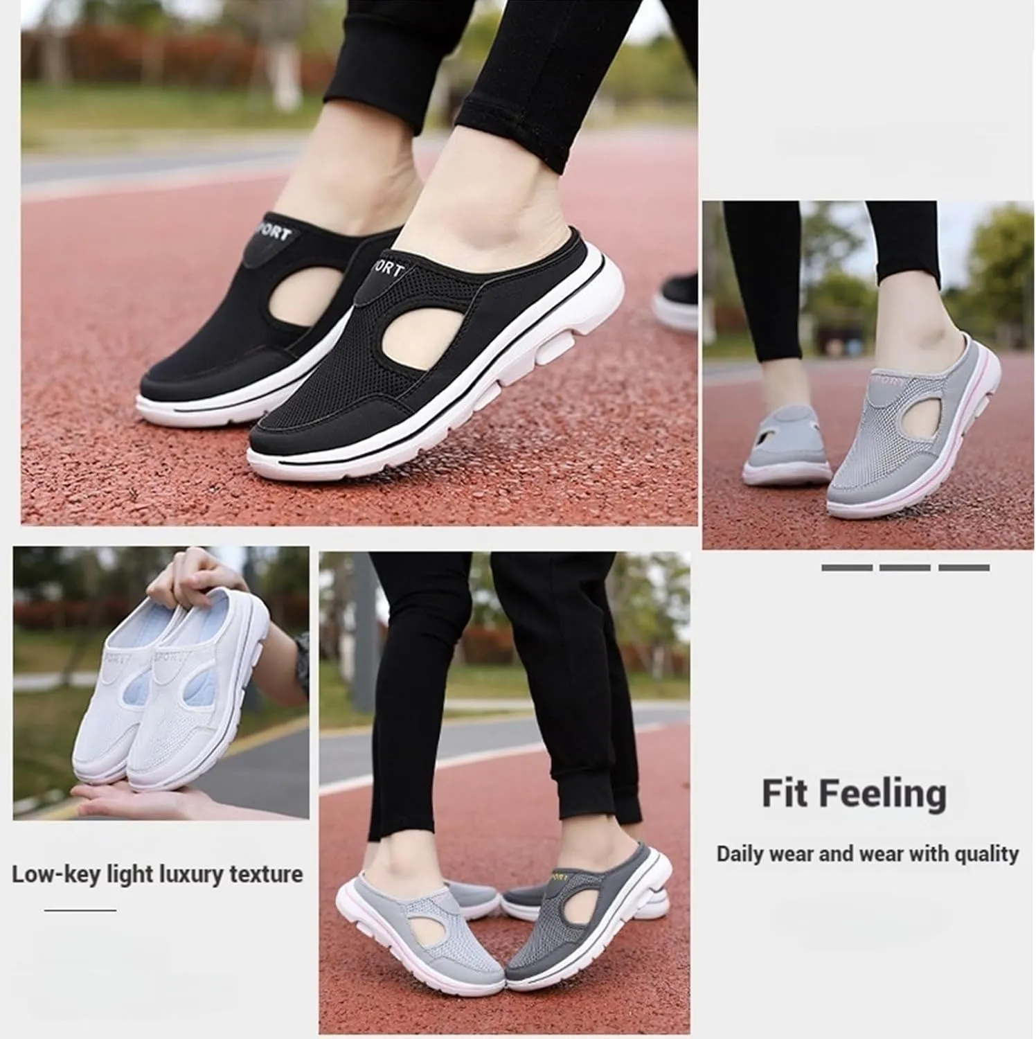 Elsvia Orthopedic Shoes for Men,Comfort Breathable Support Sports Sandals,Platform Mesh Walking Slip on Shoes Unisex