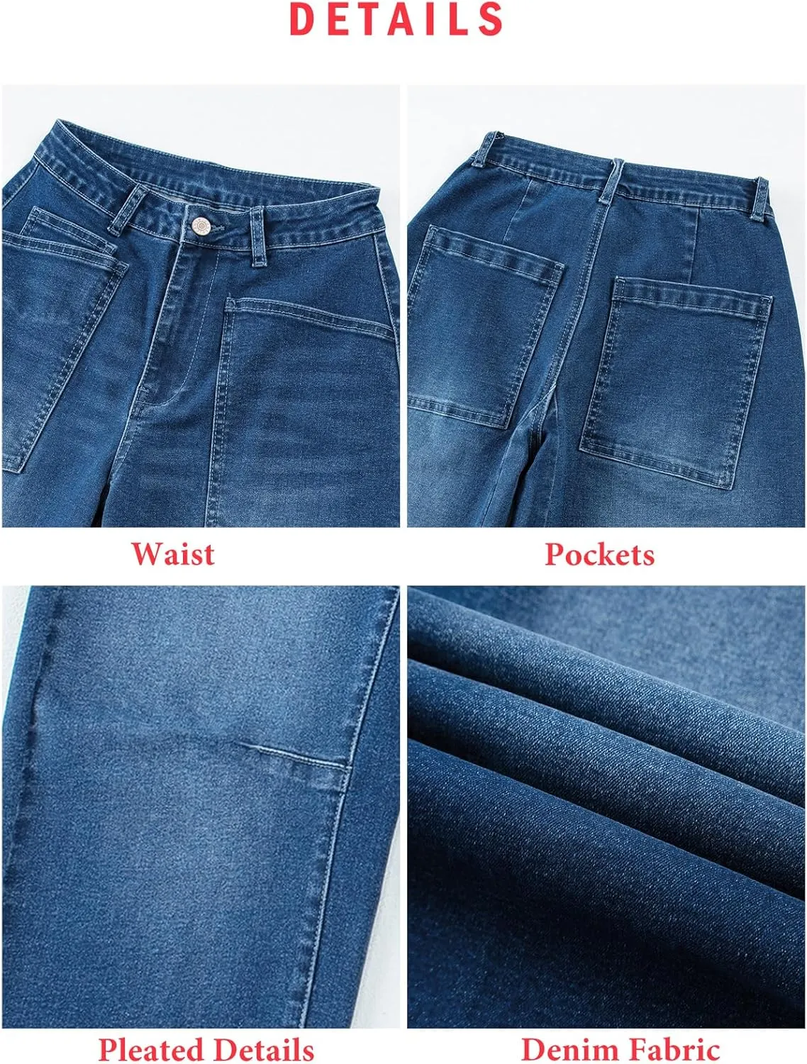 EVALESS Womens Baggy Barrel Jeans High Waisted Wide Leg Boyfriend Denim Ankle Pants