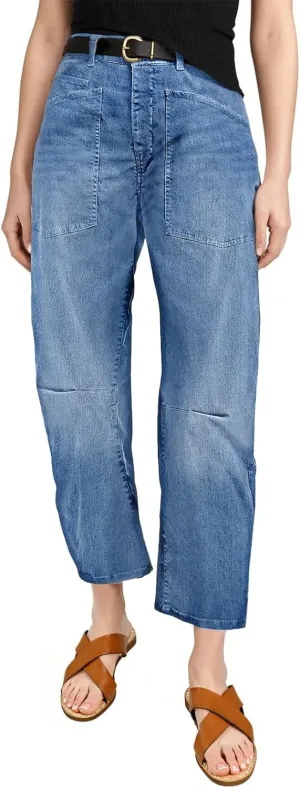 EVALESS Womens Baggy Barrel Jeans High Waisted Wide Leg Boyfriend Denim Ankle Pants