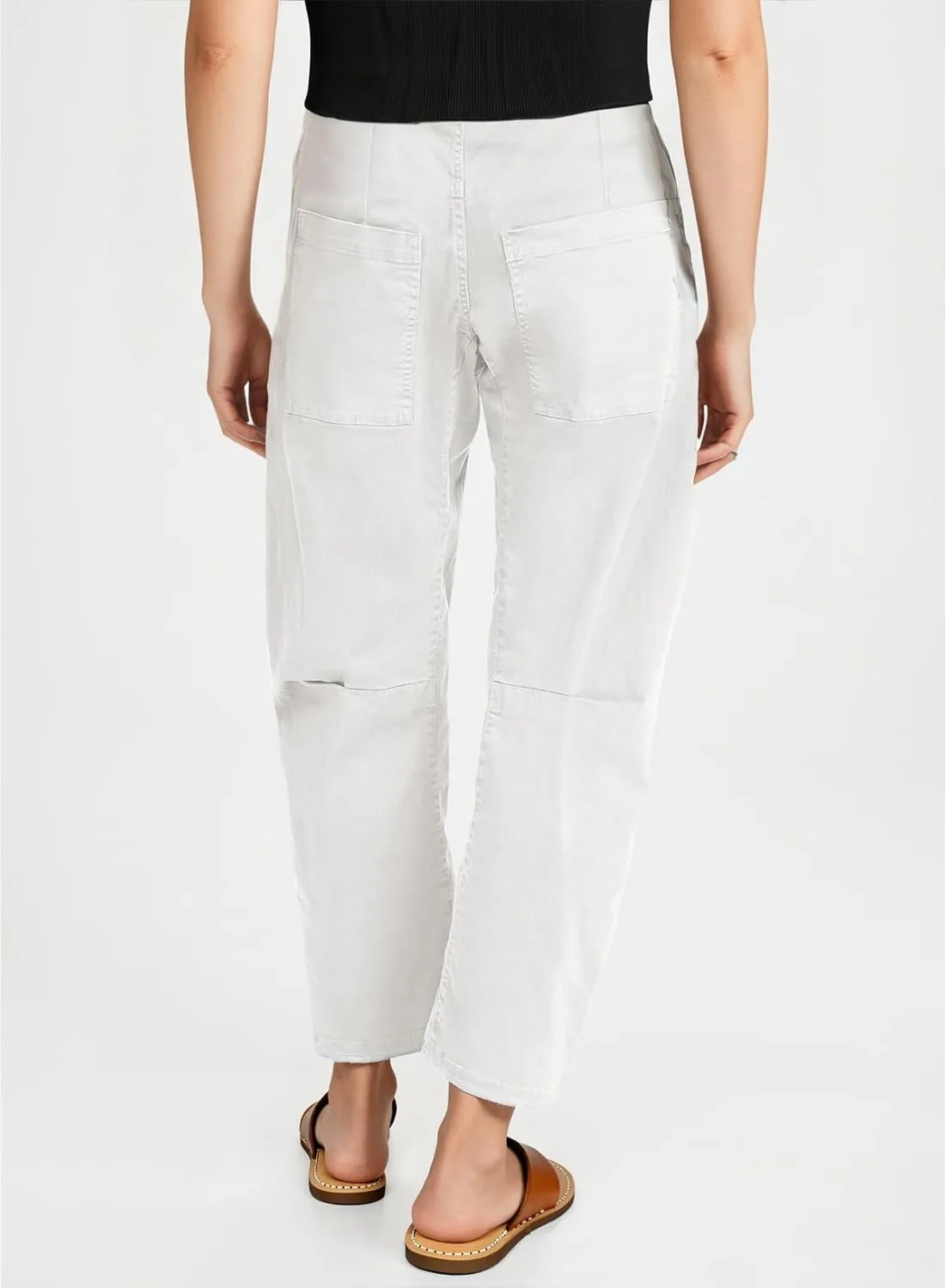 EVALESS Womens Baggy Barrel Jeans High Waisted Wide Leg Boyfriend Denim Ankle Pants
