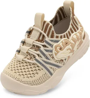 FEETCITY Toddler Shoes Boys Girls Walking Shoes Toddler Slip On Shoes Wide Kids Tennis Shoes Lightweight Toddler Dinosaur Shoes Baby Sneakers