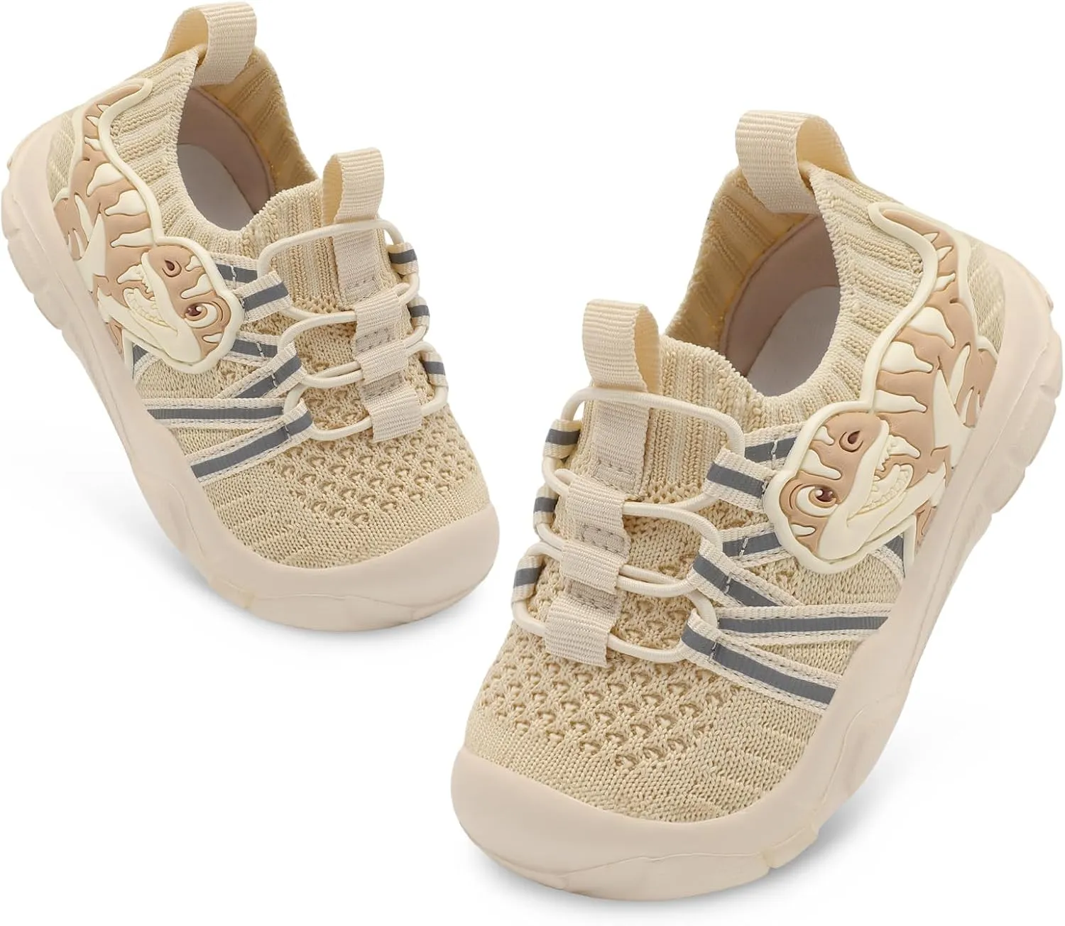 FEETCITY Toddler Shoes Boys Girls Walking Shoes Toddler Slip On Shoes Wide Kids Tennis Shoes Lightweight Toddler Dinosaur Shoes Baby Sneakers