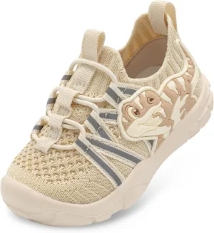 FEETCITY Toddler Shoes Boys Girls Walking Shoes Toddler Slip On Shoes Wide Kids Tennis Shoes Lightweight Toddler Dinosaur Shoes Baby Sneakers