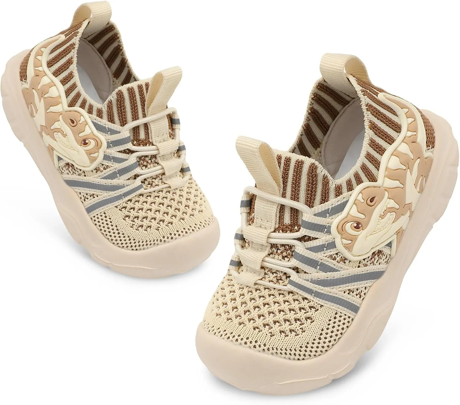 FEETCITY Toddler Shoes Boys Girls Walking Shoes Toddler Slip On Shoes Wide Kids Tennis Shoes Lightweight Toddler Dinosaur Shoes Baby Sneakers