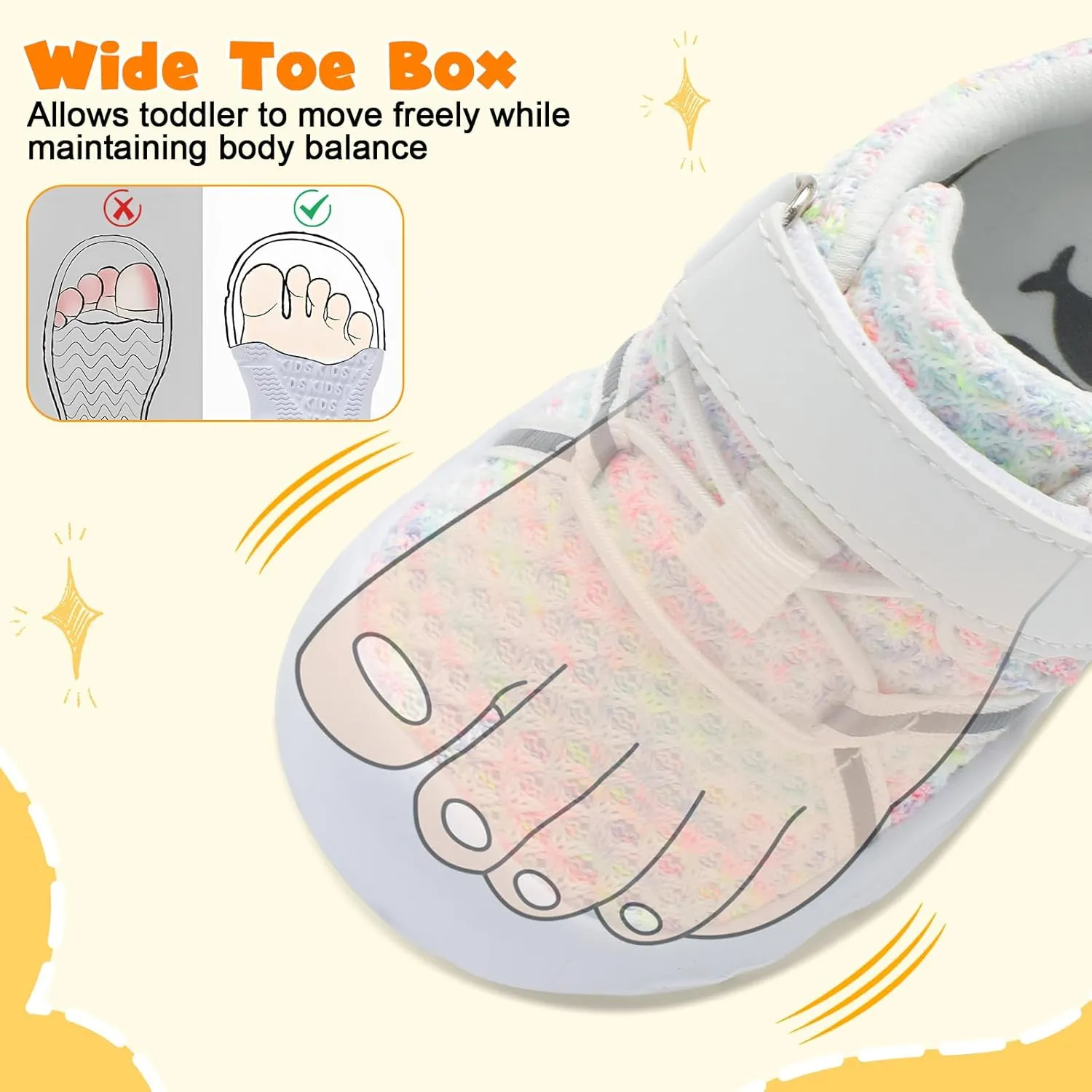 FEETCITY Toddler Sneakers Wide Toddler Shoes Boys Girls Tennis Shoes Sports Running Walking Sneakers