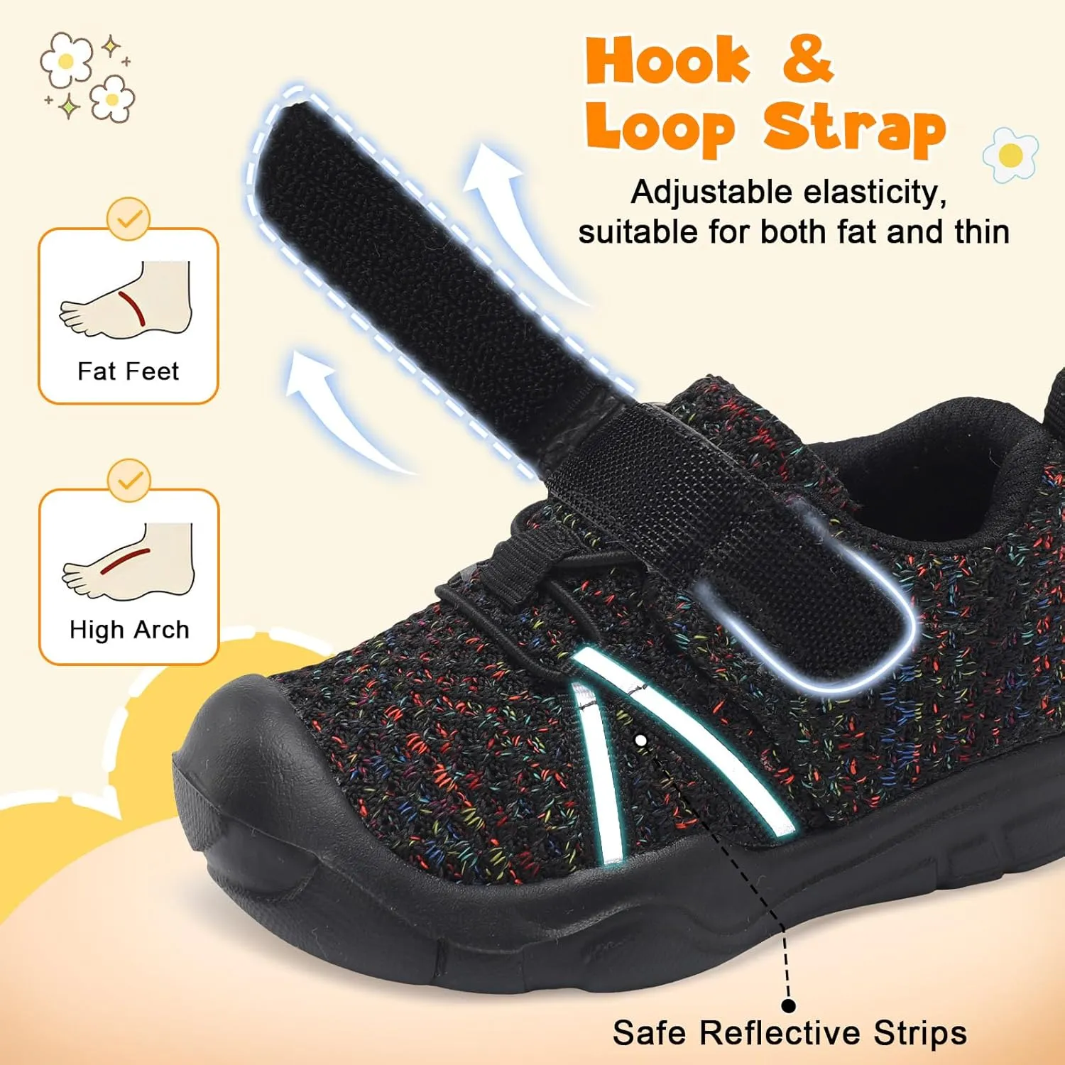 FEETCITY Toddler Sneakers Wide Toddler Shoes Boys Girls Tennis Shoes Sports Running Walking Sneakers