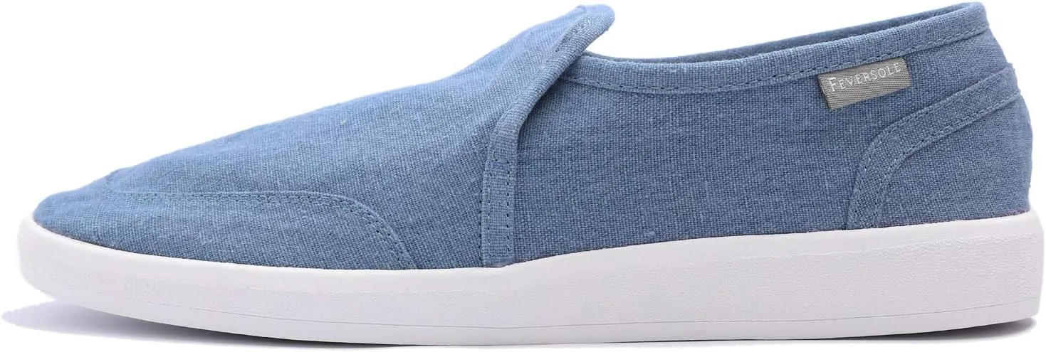 FEVERSOLE Comfort Women's Slip-On Lightweight Walking Shoes Casual Outfits Canvas Breathable Soft Loafers