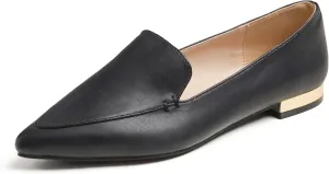 FEVERSOLE Women's Loafer Flat Pointed Deco Low Heel Fashion Slip On Dress Driving Office Shoes