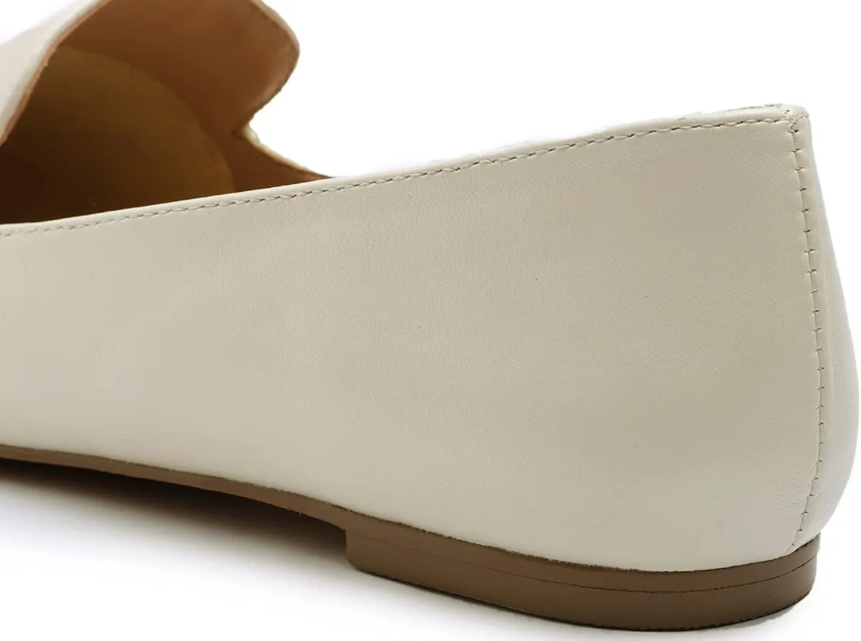 FEVERSOLE Women's Loafer Flat Pointed Fashion Slip On Comfort Driving Office Shoes