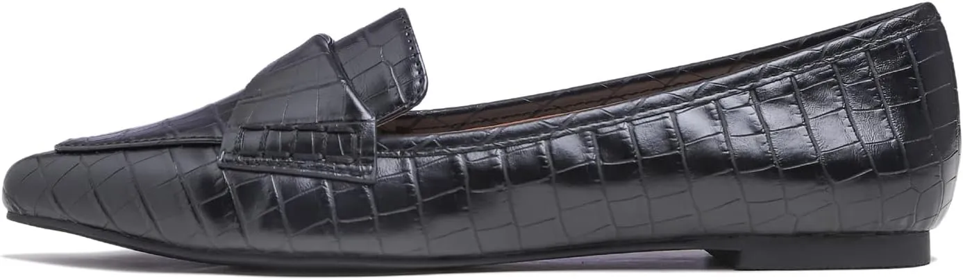 FEVERSOLE Women's Loafer Flat Pointed Fashion Slip On Comfort Driving Office Shoes