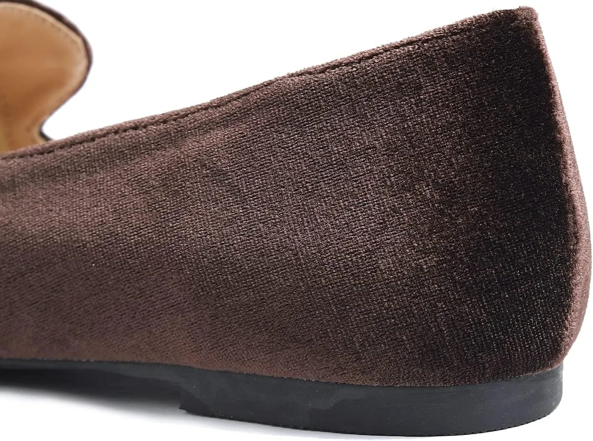 FEVERSOLE Women's Loafer Flat Pointed Fashion Slip On Comfort Driving Office Shoes