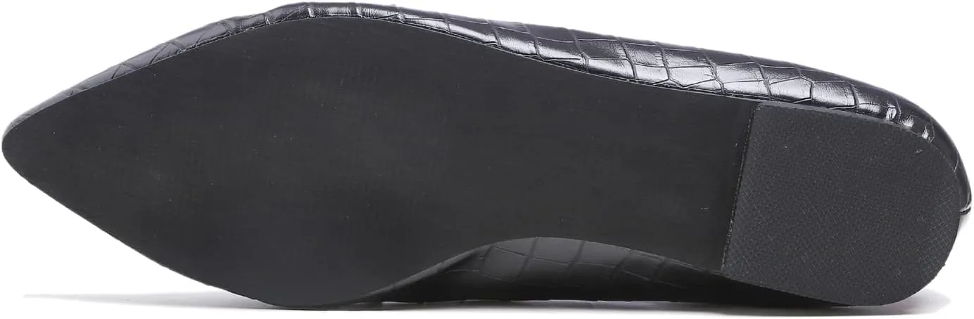 FEVERSOLE Women's Loafer Flat Pointed Fashion Slip On Comfort Driving Office Shoes