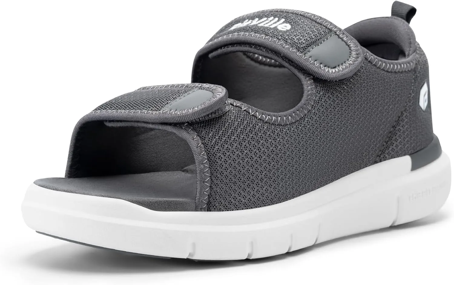 FitVille Diabetic Sandals for Men Wide Width with Arch Support, Men Diabetic Sandals Adjustable