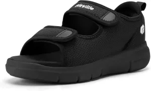 FitVille Diabetic Sandals for Men Wide Width with Arch Support, Men Diabetic Sandals Adjustable