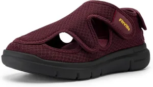 FitVille Diabetic Sandals for Women,Wide Width Diabetic Shoes with Arch Support,Fully Adjustable Straps Sandals for Women