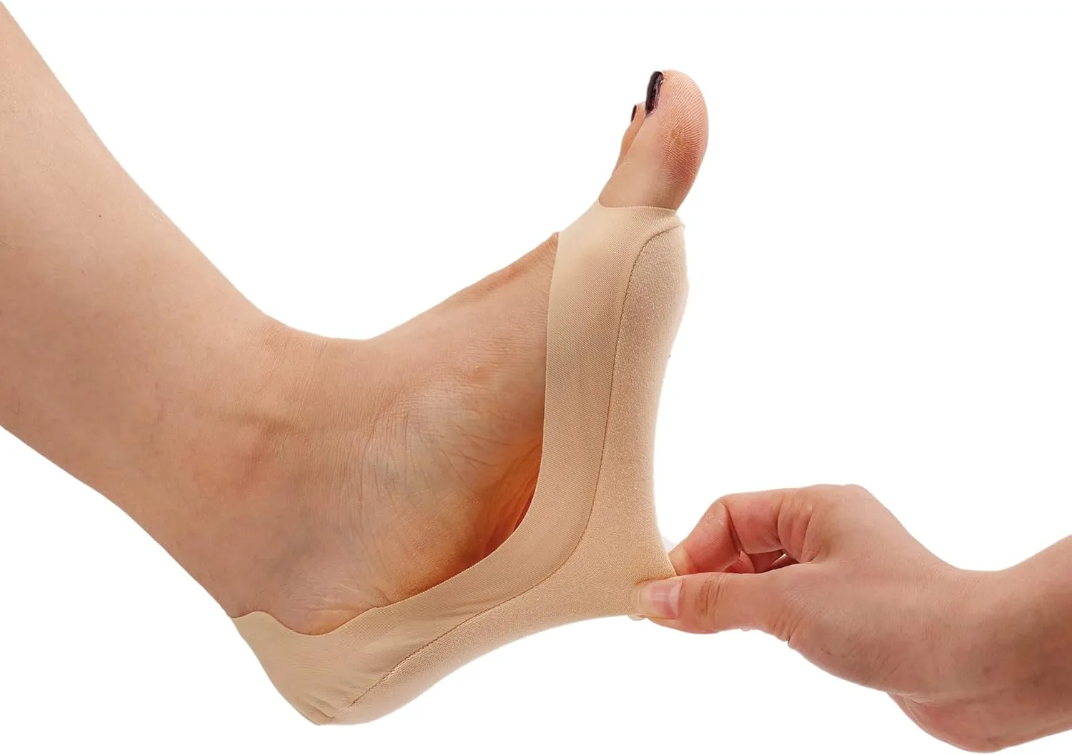 Flammi 3/6 Pairs Women Peep Toe Liner Socks No Show with Nonslip Heel Grip