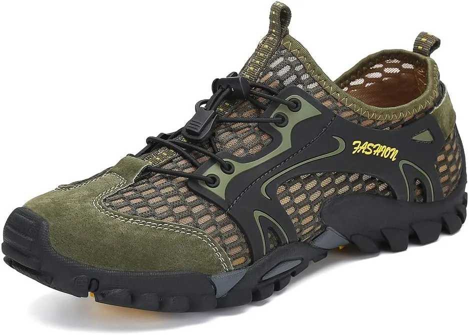 FLARUT Men's Sandals Barefoot Hiking Shoes Quick Dry Breathable Mesh Lightweight Outdoor Training Water Walking Shoes