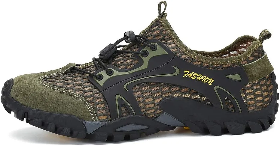 FLARUT Men's Sandals Barefoot Hiking Shoes Quick Dry Breathable Mesh Lightweight Outdoor Training Water Walking Shoes