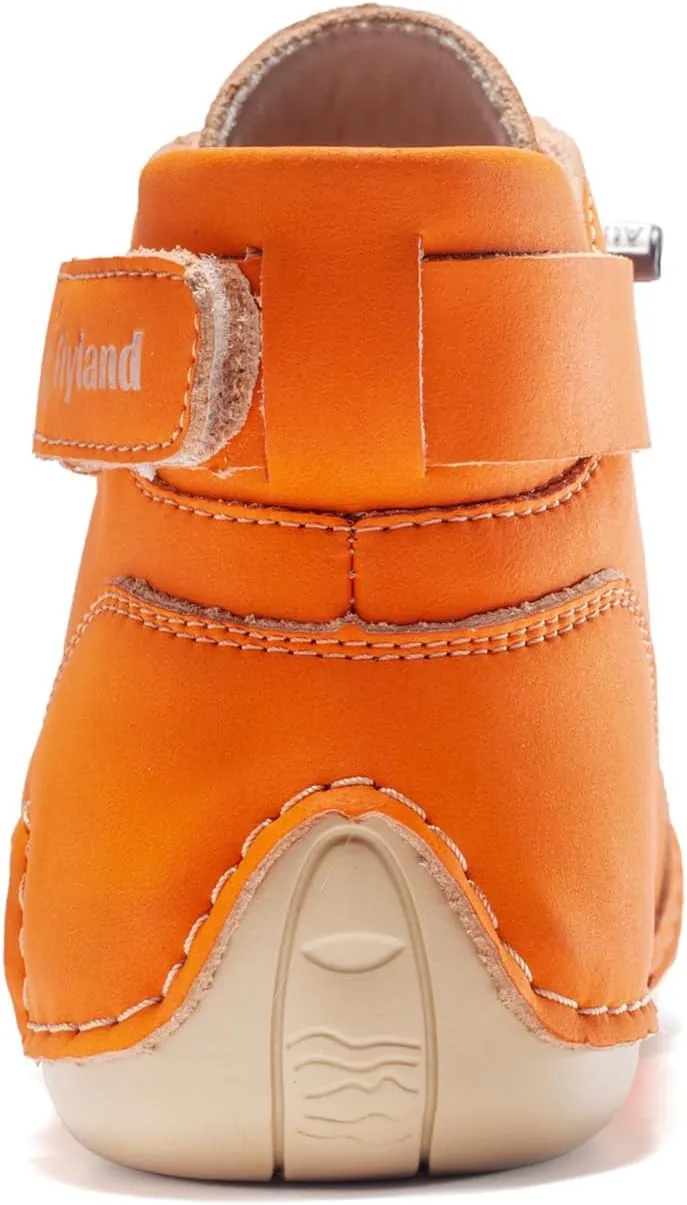 FLYLAND Women's Casual Leather Fashion Sneakers Handmade Ankle Chukka Boots Lightweight Slip-On Loafers Walking Driving Shoes