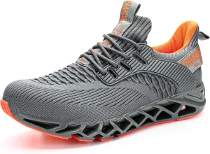 FRSHANIAH Men's Steel Toe Shoes Safety Work Sneakers