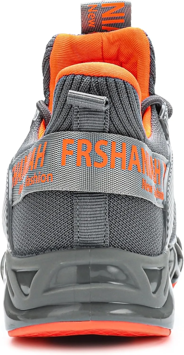 FRSHANIAH Men's Steel Toe Shoes Safety Work Sneakers