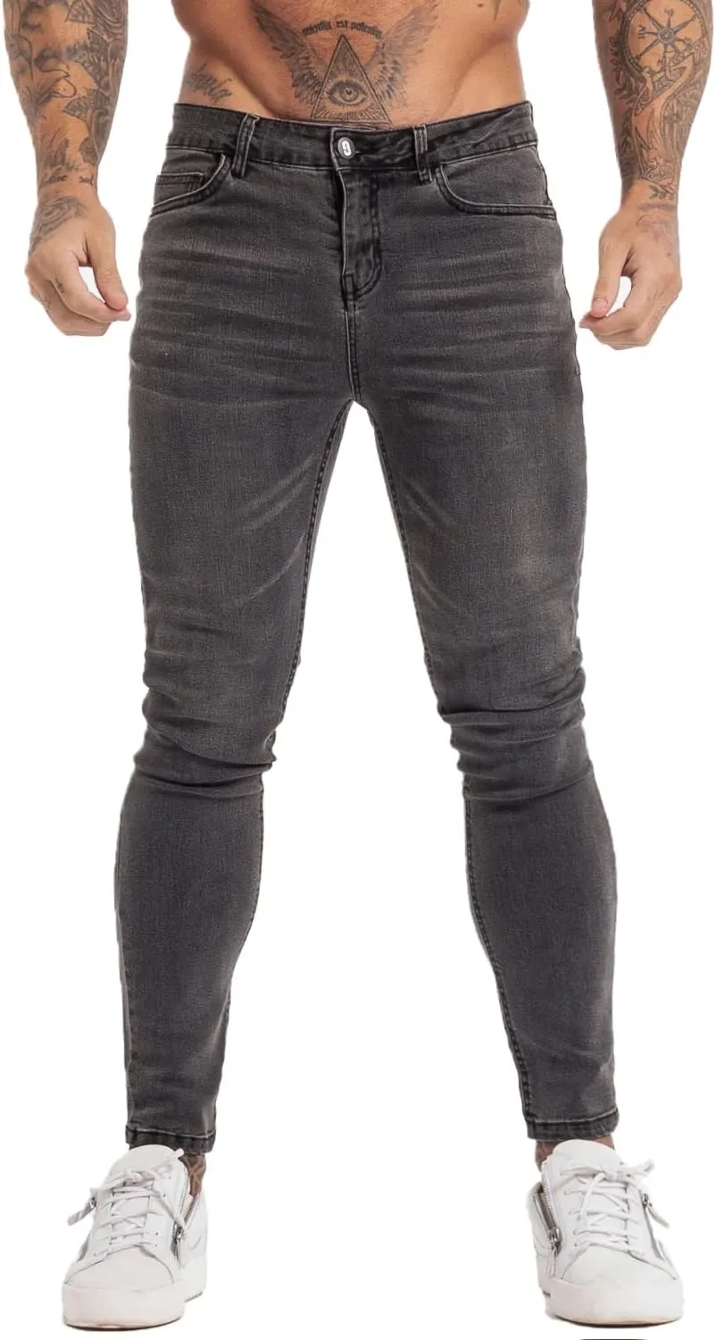 GINGTTO Men's Ripped Jeans Slim Fit Skinny Stretch Jeans Pants
