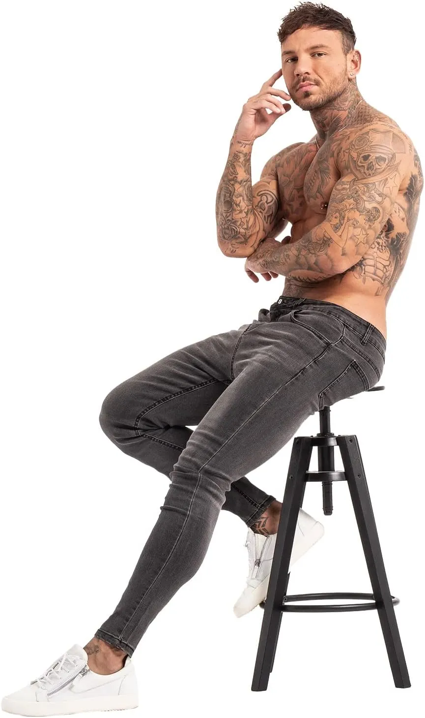 GINGTTO Men's Ripped Jeans Slim Fit Skinny Stretch Jeans Pants