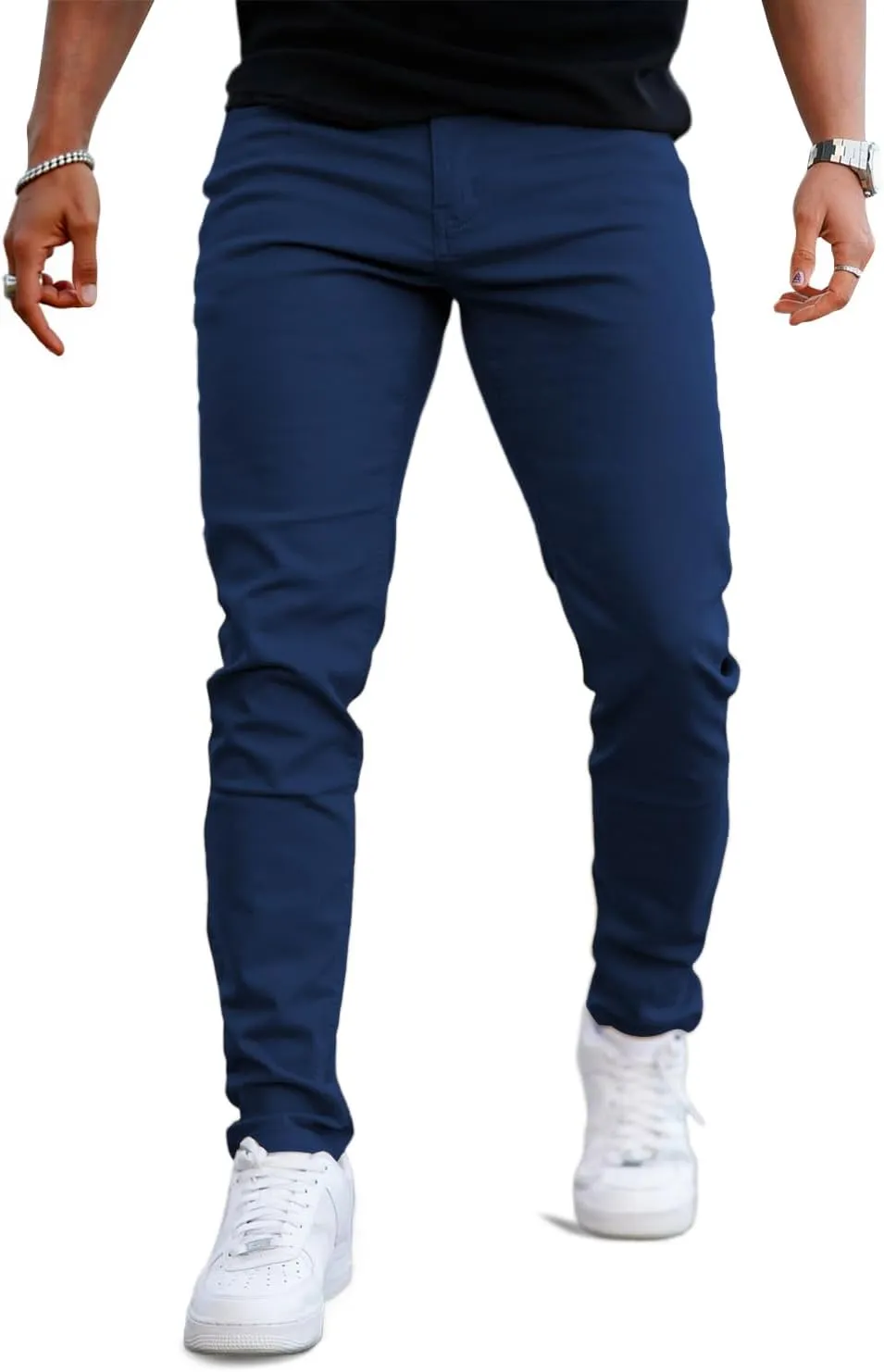 GINGTTO Men's Ripped Jeans Slim Fit Skinny Stretch Jeans Pants