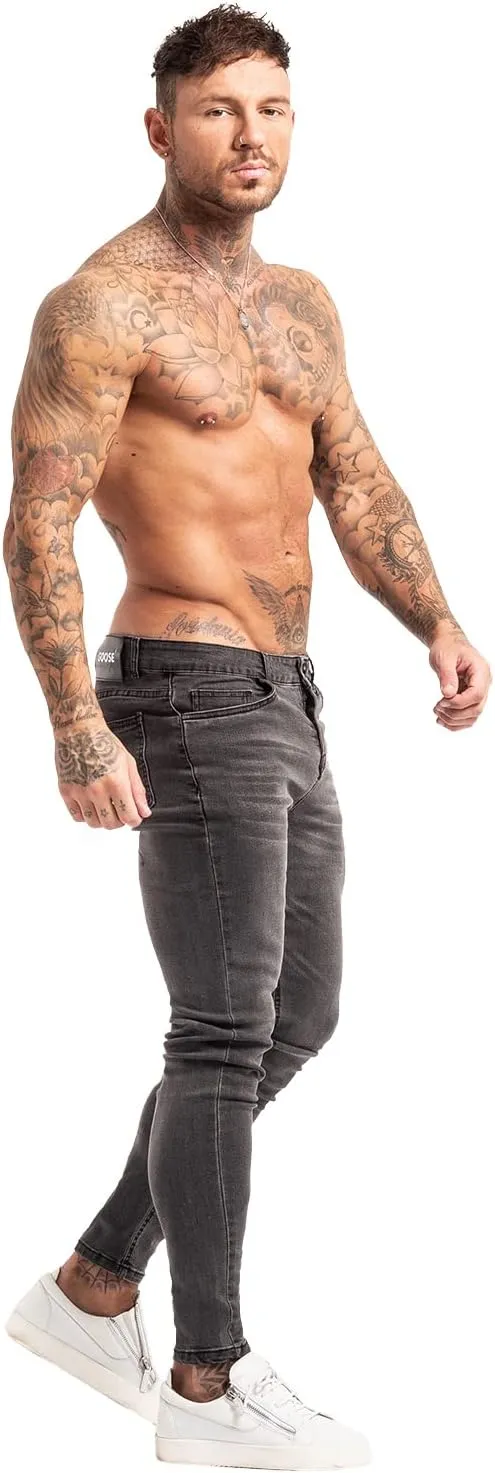 GINGTTO Men's Ripped Jeans Slim Fit Skinny Stretch Jeans Pants