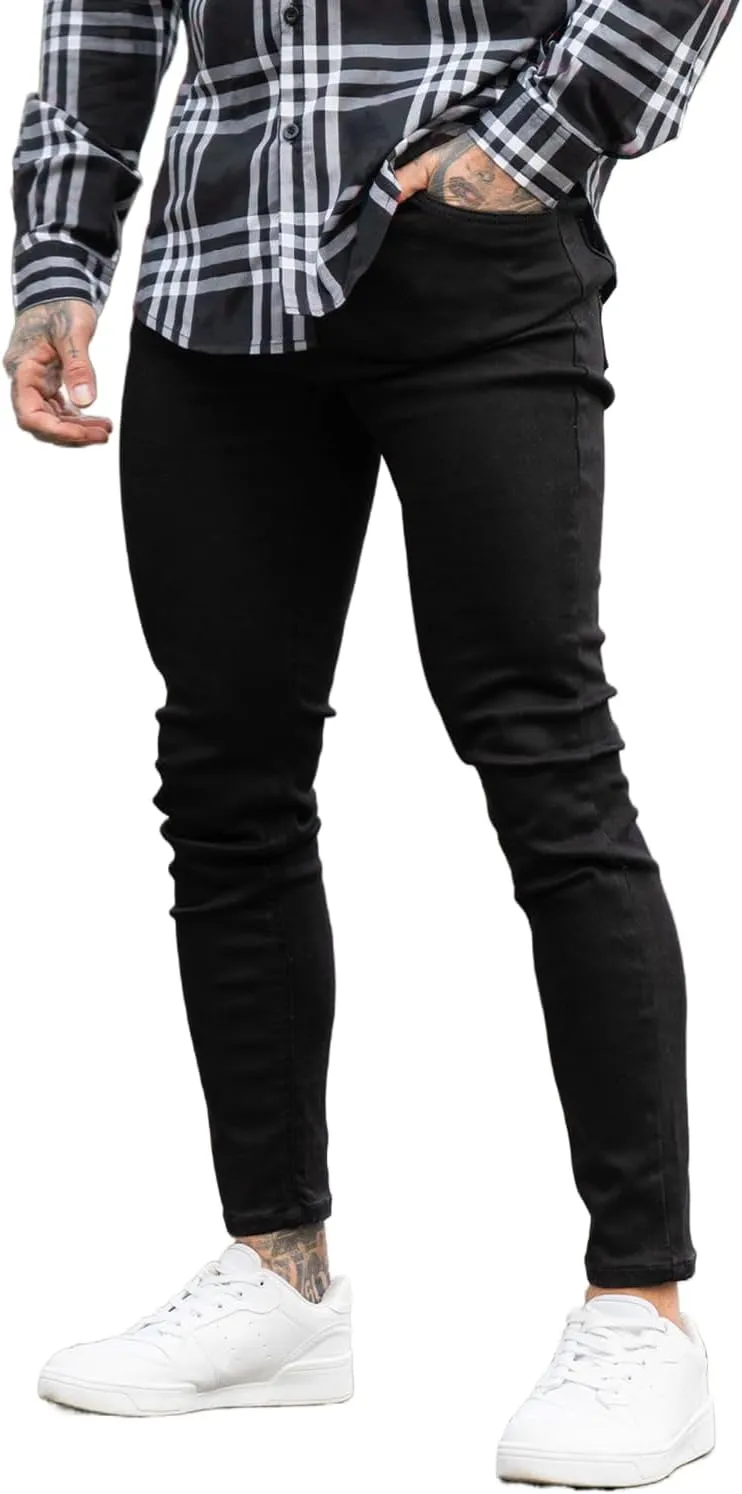 GINGTTO Men's Ripped Jeans Slim Fit Skinny Stretch Jeans Pants