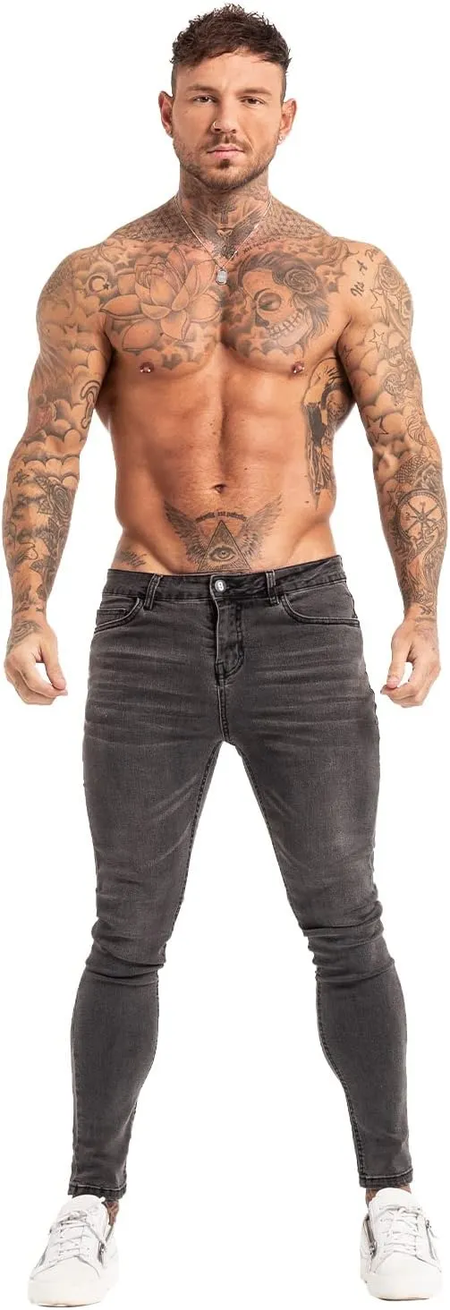 GINGTTO Men's Ripped Jeans Slim Fit Skinny Stretch Jeans Pants