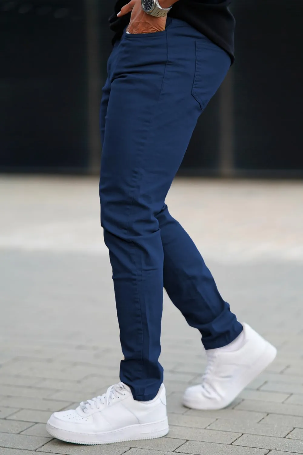 GINGTTO Men's Ripped Jeans Slim Fit Skinny Stretch Jeans Pants