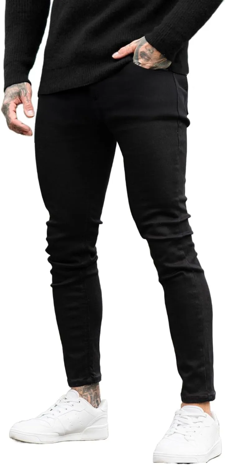 GINGTTO Men's Ripped Jeans Slim Fit Skinny Stretch Jeans Pants