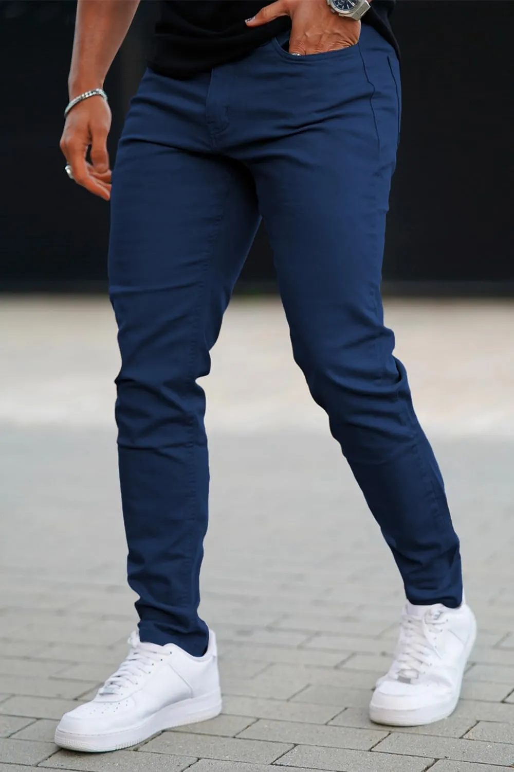 GINGTTO Men's Ripped Jeans Slim Fit Skinny Stretch Jeans Pants