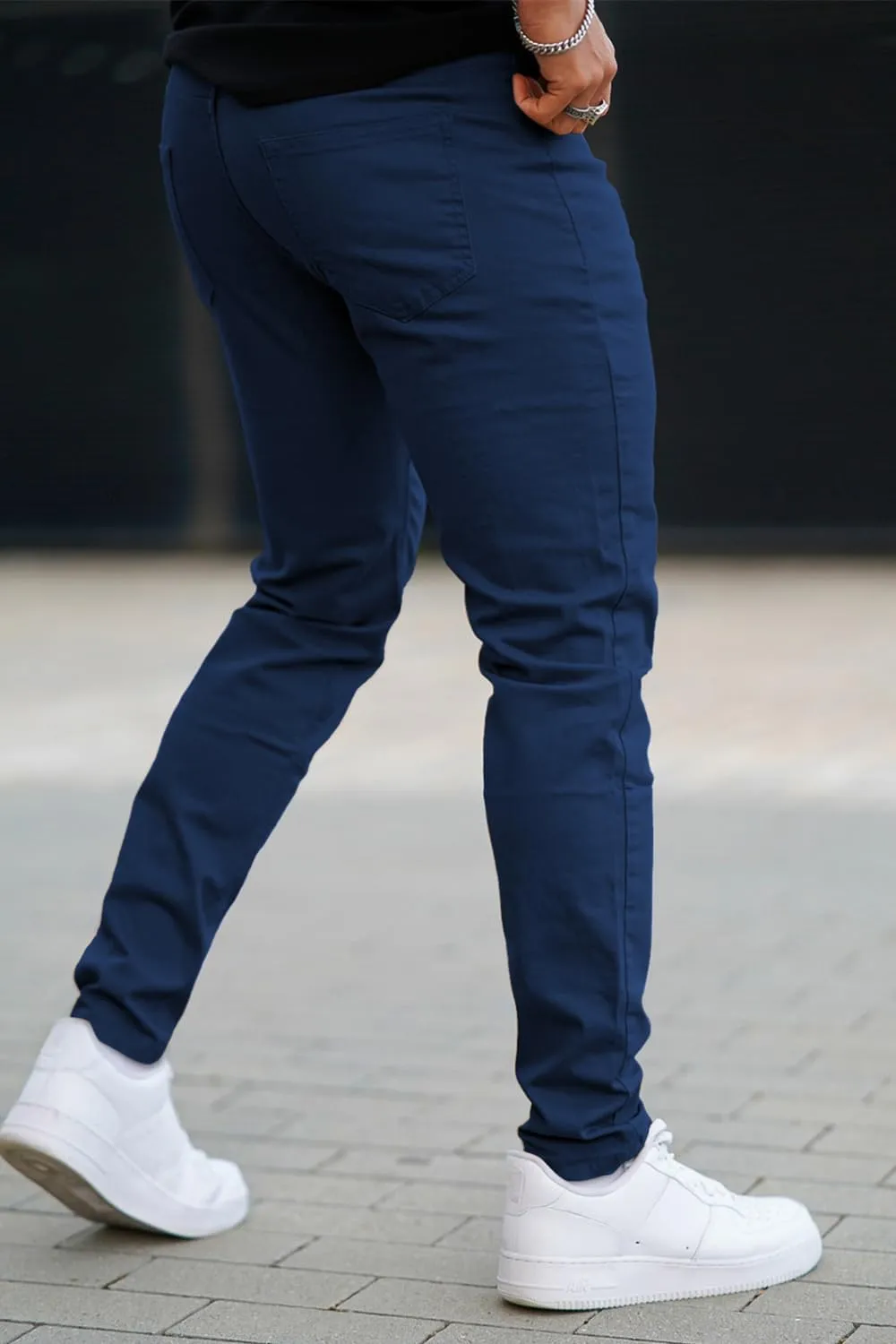GINGTTO Men's Ripped Jeans Slim Fit Skinny Stretch Jeans Pants