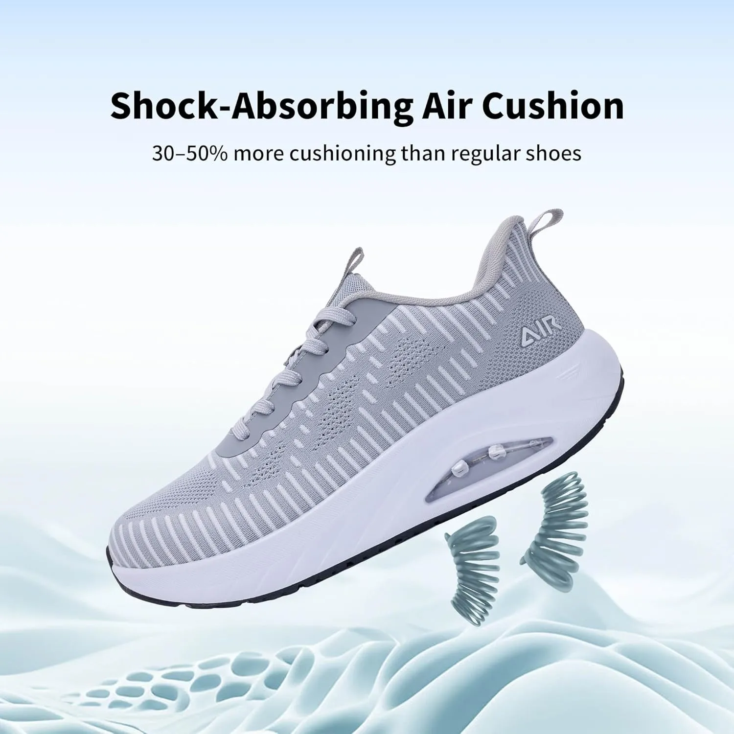 GOOBON Men's Wide Toe Box Walking Shoes with Arch Support Orthotic Tennis Sneakers for Plantar Fasciitis Bunions Flat Feet